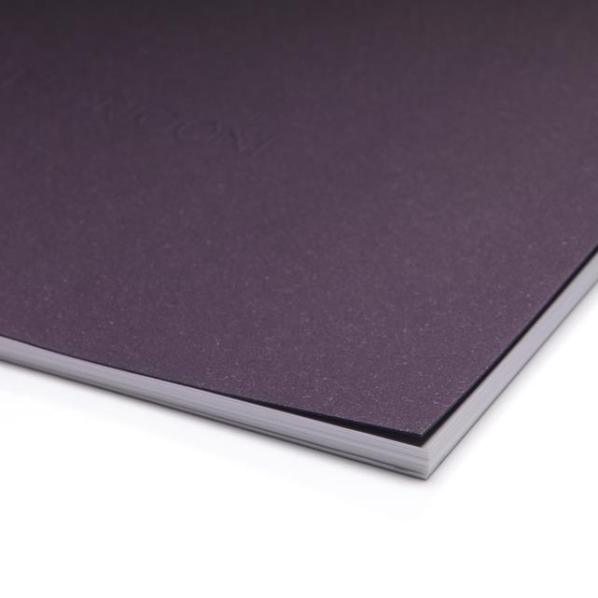 Schreibblock mit auberginefarbenem Deckblatt - DIN A4