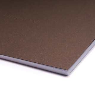 Schreibblock mit schokobraunfarbenem Deckblatt - DIN A4